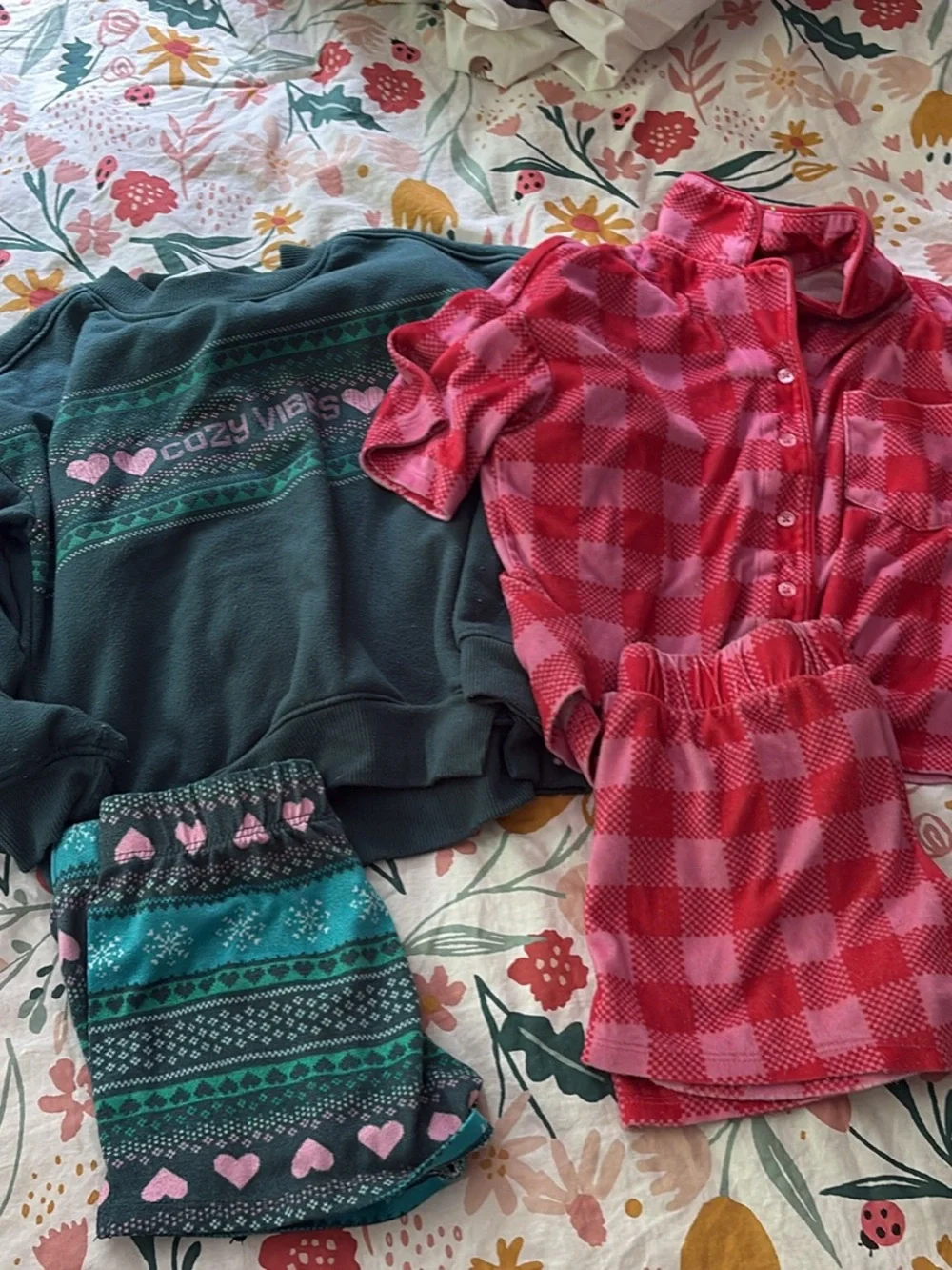 Cozy Girls' Sleepwear Lot, two piece, size medium or 8-10